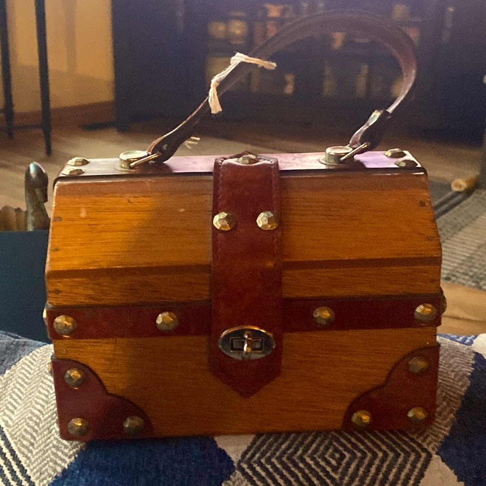 Mr R wooden treasure chest purse